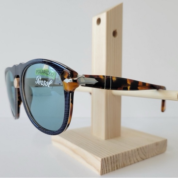 Persol 649 Sunglasses POLARIZED Blue Prince Of Wales 10903R